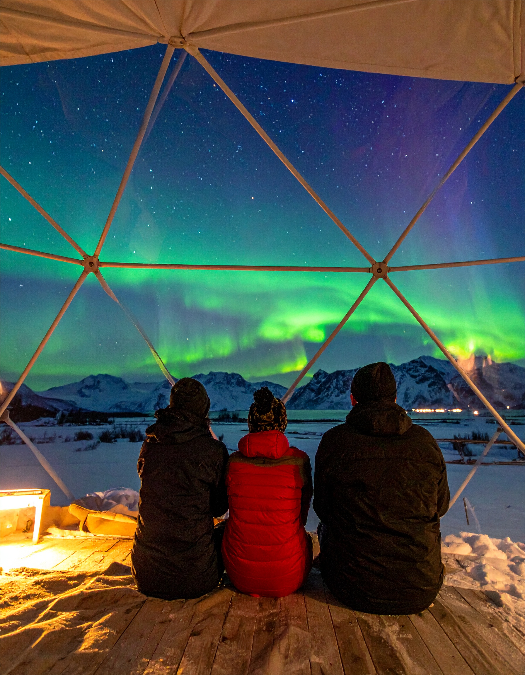 Lapland's Glass Igloo Hotel Tours with Northern Lights